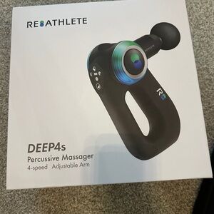 RE:ATHLETE DEEP4s Black Massage Gun- full size